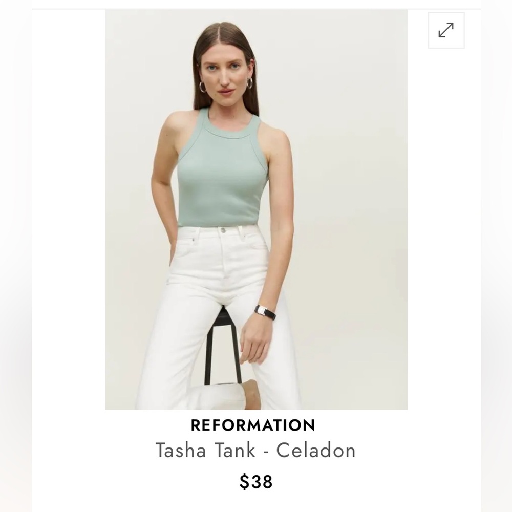 Reformation Celadon Tank Top
